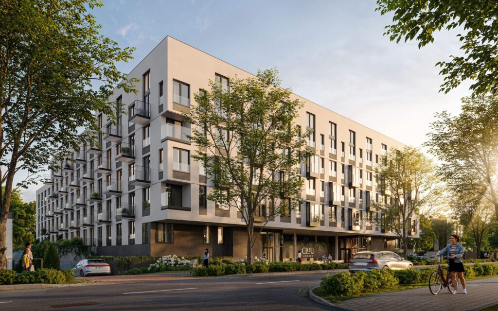 Megapolis CLOU LINDEGO 5 nowe mieszkania Kraków elewacja od ulicy-min